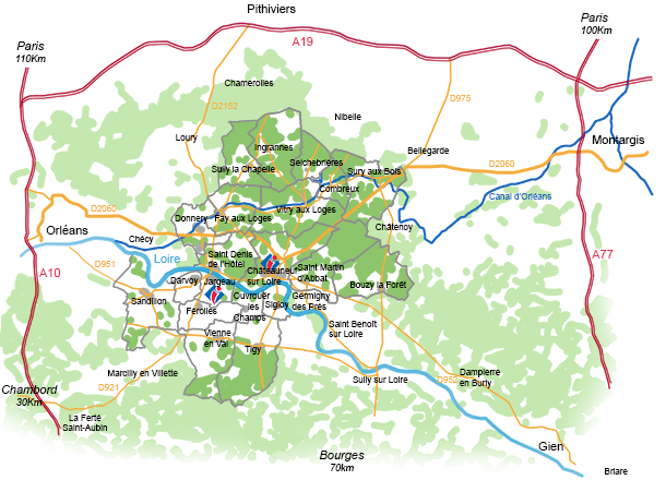 carte de la communauté de communes des loges