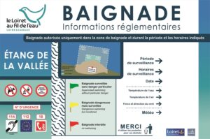 Règlementation de la baignade surveillée à l'étang de la vallée