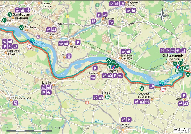 Scandibérique Loire à vélo de Châteauneuf-sur-Loire à Saint-Denis-en-Val