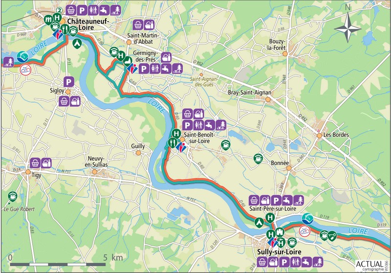 Scandibérique Loire à vélo de Sully-sur-Loire à Châteauneuf-sur-Loire