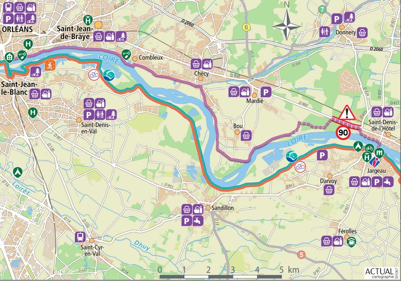 La Loire à vélo d'Orléans à Chécy par la rive droite