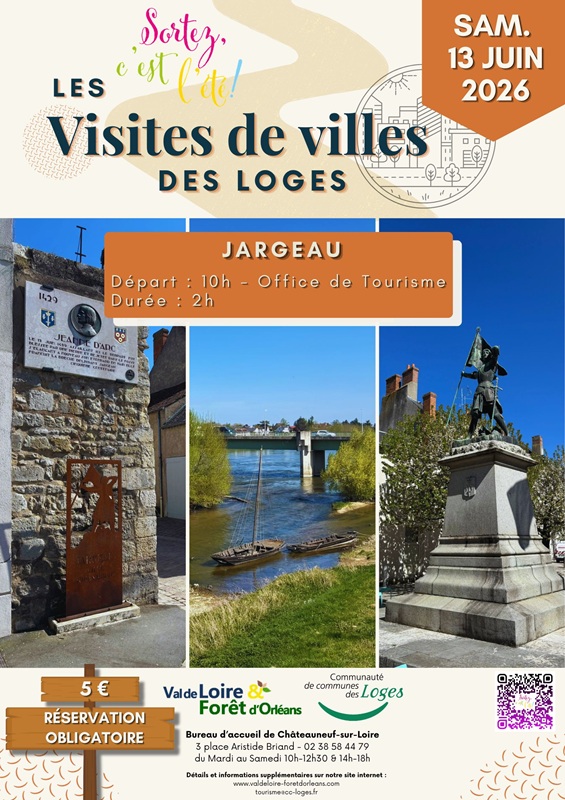 Visite commentée de la ville de Jargeau le 13 juin 2026 à 10h