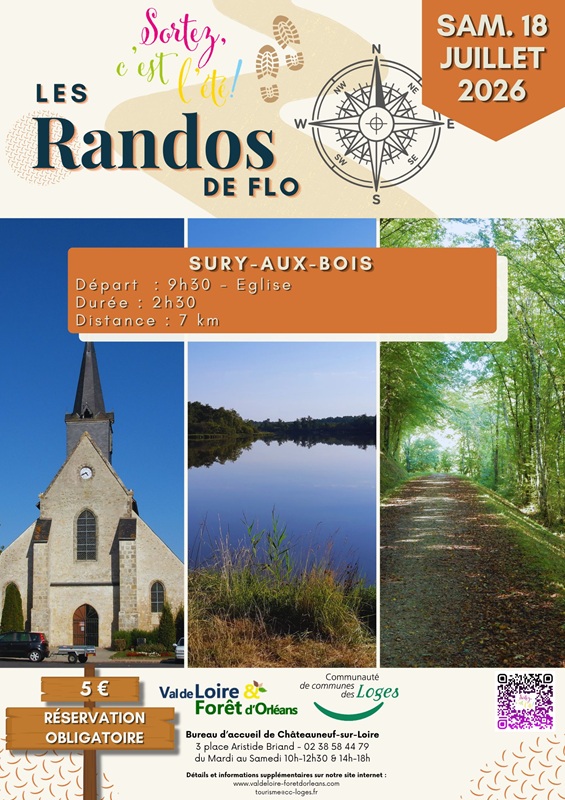 La Rando de Flo à Sury-aux-Bois le 18 juillet 2026 sur le parcours de Brin d'amour