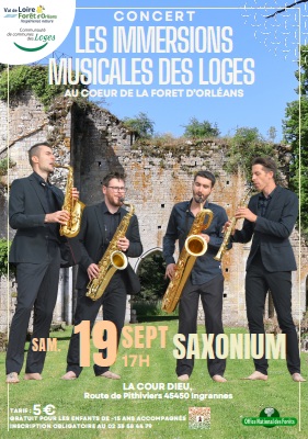 Concert Saxonium le samedi 19 septembre 2026 à la Cour Dieu à Ingrannes